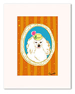 White Poodle w/ Hat