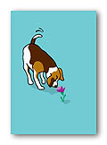 Beagle & Flower