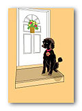 Black Poodle & House