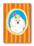 White Poodle w/ Hat